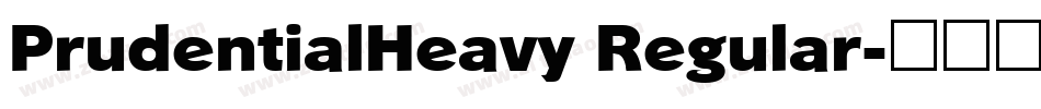 PrudentialHeavy Regular字体转换